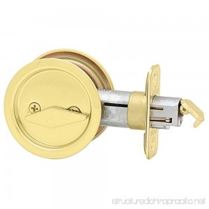 Kwikset 335 Round Bed/Bath Pocket Door Lock in Polished Brass - B000CSN192