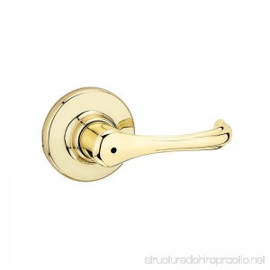 Kwikset Dorian Bed/Bath Lever in Polished Brass - B0002YUGIA