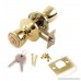 Lion Locks LICO0705 Tulip Style Keyed Alike Door Knob and Deadbolt Set Polished Brass 2-Pack - B0170MRTAE