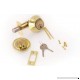Lion Locks LICO0705 Tulip Style Keyed Alike Door Knob and Deadbolt Set  Polished Brass  2-Pack - B0170MRTAE