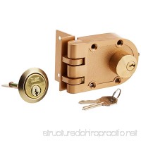 NU-SET 2125-3 Jimmy Proof Style Inter Locking Deadbolt Lock with Double Cylinder  Bronze - B007A4SP8I
