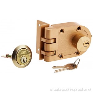 NU-SET 2125-3 Jimmy Proof Style Inter Locking Deadbolt Lock with Double Cylinder Bronze - B007A4SP8I