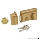 SUMBIN Night Latch Deadbolt Rim Lock Brass Latch Antique Locks With Keys For Front Door Gold Finish - B01MDOSC6K