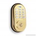 Yale Security Living Keyless Push Button Deadbolt in Polished Brass (Standalone) (YRD210-NR-605) - B005NLKN44