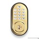 Yale Security Living Keyless Push Button Deadbolt in Polished Brass (Standalone) (YRD210-NR-605) - B005NLKN44