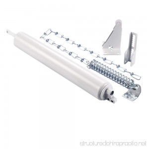 Ideal Security SK8730 Closer Chain and Wide Bracket Bundle for Heavy Storm Doors 1.5 inch Diameter White - B005TE7XYS