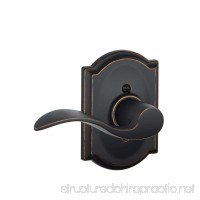 Accent Left Handed Lever with Camelot Trim Non-Turning Lock  Aged Bronze (F170 ACC 716 CAM LH) - B005DX6KNU