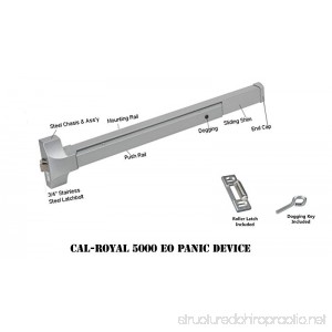 Cal-Royal 36 Push Bar Panic Exit Device Aluminum - B00OM39LXI