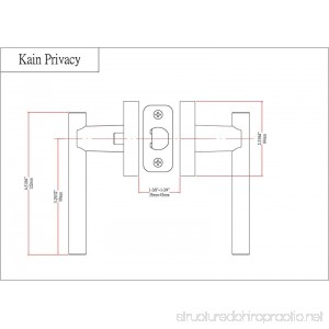 Designers Impressions Kain Design Contemporary Polished Chrome Privacy Euro Door Lever Hardware (Bed and Bath) - B00F0U9QKA