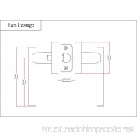 Designers Impressions Kain Design Contemporary Satin Nickel Passage Euro Door Lever Hardware (Hall and Closet) - B00F0U9P7O