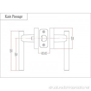 Designers Impressions Kain Design Contemporary Satin Nickel Passage Euro Door Lever Hardware (Hall and Closet) - B00F0U9P7O