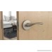 Fortessa VERTO Series Contemporary Design Door Lever/Door Handle (Passage No Lock Satin Nickel) - B01DUOZMI2