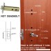 Hangcheng Left Handed Door Combination Code Door Lock with Accent Lever Safety Keypad Lockset for Door-Not Deadbolt(Only for the Door Opens Inward & Need to Drill Additional 4 Holes) - B073GHTLNC