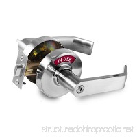 Indicator Privacy Lock & Lever with In-Use or Vacant Indicator Commercial Grade in Satin Chrome (26D). - B01HN84TA8
