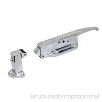 Kason K58 Series Walk-In Safety Chrome Latch Complete (Select Offset from Flush to 2-1/2") (Offset - Flush) - B01B71MXN2