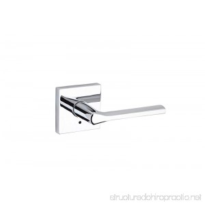 Kwikset 91550-023 Lisbon Square Privacy Bed/Bath Lever In Polished Chrome - B0185ZADYO