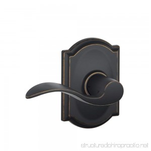 Schlage Camelot Trim with Accent Hall and Closet Lever Aged Bronze (F10 ACC 716 CAM) - B005DX6GRA