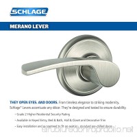 Schlage F40 MER 619 16-080 10-027 Merano Bed and Bath Lever  Satin Nickel - B0055HKGC0