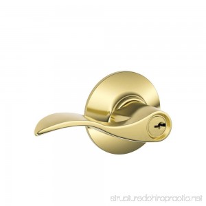 Schlage F51VACC505 Accent Entry Lever Bright Brass - B00099H03M
