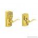 Schlage FE595 CAM 505 ACC Camelot Keypad Entry with Flex-Lock and Accent Levers Bright Brass - B001CO9RJ8