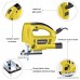 Meditool Top-handle Jig Saw Kit Variable Speed Electric Saw with 5.9FT Cord Built-in Laser & Led Light 45-Degree Max Mitre Angle Adjustable Dust Extraction Connector Parallel Guide Two Blades - B07BGXWKT8