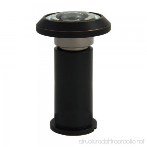 ABH Solid Brass 200 Degree Peephole Door Viewer Acrylic Lenses Oil Rubbed Bronze - B077CT7TGV