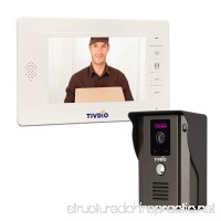 TIVDIO WD-01H Video Door Phone Wired Video Intercom System with 7 Inch Colorful Screen Night Vision Remote Unlock Camera Doorbell Kit Waterproof for Apartment Hotels Offices Public Buildings - B071Y31138