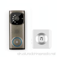 TIVDIO WD-613 Wi-Fi Video Doorbell Video Door Phone Intercom with 1 Plug-in Chime Camera Doorbell with Night Vision  HD Video  PIR Motion  Working with IOS and Android Smart Phones and Tablets - B074FP81X7