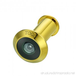 TOGU TG1612-3016NG-PVD Brass UL Listed 220-degree Door Viewer for 1-3/8 to 2-1/6 Doors PVD Gold Finish - B00WU83CAU