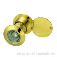 TOGU TG3828NG-SC Brass UL Listed 220-degree Door Viewer with Heavy Duty Privacy Cover for 1-3/5" to 2-1/6" Doors  Polished Gold Finish - B00WUNIICW