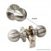 10 Pack Probrico Passage Keyless Doorknobs Door Lock Satin Nickle Interior Keyless Round Door Knobs Handles Locksets - B075GF2F1L