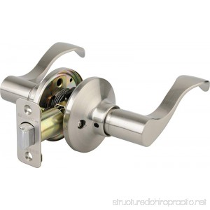 Brinks 2716-119 Wave Style Lever Door Knob for Hall and Closet Doors Satin Nickel - B00819MGHM
