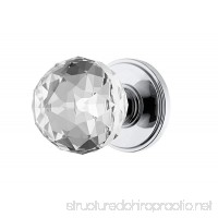 Decor Living  AMG and Enchante Accessories Faceted Crystal Door Knobs  Passage Function for Hall and Closet  IRIS Collection  DK04C POC  Polished Chrome - B07CRTVLJV