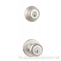 Kwikset 690 Tylo Keyed Entry Knob and Single Cylinder Deadbolt Combo Pack in Satin Nickel - B00YMFGN00