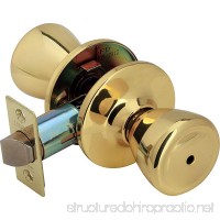 Legend 806141 Tulip Style Door Knob Privacy Bed and Bath Lockset  US3 Polished Brass Finish - B008BYQ8JE