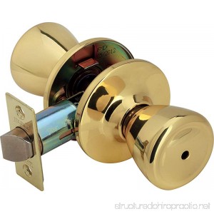 Legend 806141 Tulip Style Door Knob Privacy Bed and Bath Lockset US3 Polished Brass Finish - B008BYQ8JE