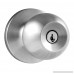 Lokėt AMG and Enchante Accessories Entry Ball Door Knob Lock Set AMK102E-SS Stainless Steel - B07BFJ4NJ1