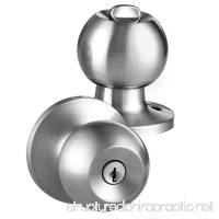 Lokėt  AMG and Enchante Accessories Entry Ball Door Knob Lock Set  AMK102E-SS  Stainless Steel - B07BFJ4NJ1