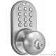 MiLocks DKK-02SN Indoor Electronic Touchpad Keyless Entry Door Lock  Satin Nickel - B00H1B5E3E