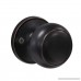 Probrico Half-Dummy Door Knobs Flat Ball Style Oil Rubbed Bronze Finish Door Knobs Lock Set 6 Pack - B07414NB99