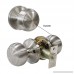 Probrico Satin Nickel Passage Door Knobs Handles for Hall and Closet Lockset Leverset 3 Pack - B01N1Q1NJ8