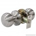 Probrico Satin Nickel Passage Door Knobs Handles for Hall or Closet Lockset Keyless Hardware 5 Pack - B01MSWT4AE
