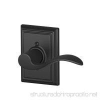 Accent Right Handed Lever with Addison Trim Non-Turning Lock  Matte Black (F170 ACC 622 ADD RH) - B005DXL6LG