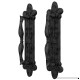 Barn Door Handle Rustic Gate Pull w/Hardware Solid Cast Iron Ornate Antique (Set of 2) - B07CY6DF7S
