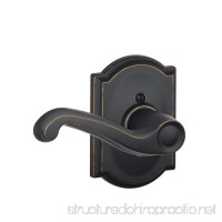 Flair Left Handed Lever with Camelot Trim Non-Turning Lock  Aged Bronze (F170 FLA 716 CAM LH) - B005DX6NKU