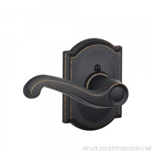Flair Left Handed Lever with Camelot Trim Non-Turning Lock Aged Bronze (F170 FLA 716 CAM LH) - B005DX6NKU
