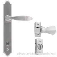 Ideal Security ML Lever Set for Storm and Screen Doors With Keyed Deadbolt Satin Silver - B005TE6NSA