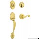 Kwikset Chelsea Single Cylinder Handleset w/Lido Lever featuring SmartKey in Lifetime Polished Brass - B004Q0PH0I