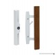 Lanai Sliding Glass Door Handle Set with Oak Wood Pull in White Finish  Includes Key Cylinder  Standard 3-15/16” CTC Screw Holes  1-3/4" Door Thickness - B00E0OF51Q