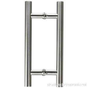 Promotion! VRSS 304 Stainless Steel Commercial H-Shape/Ladder Style Back to Back Push Pull Door Handle 3 Years Replacement Warranty (12 Length/1 Diamter) - B06XFD56FH